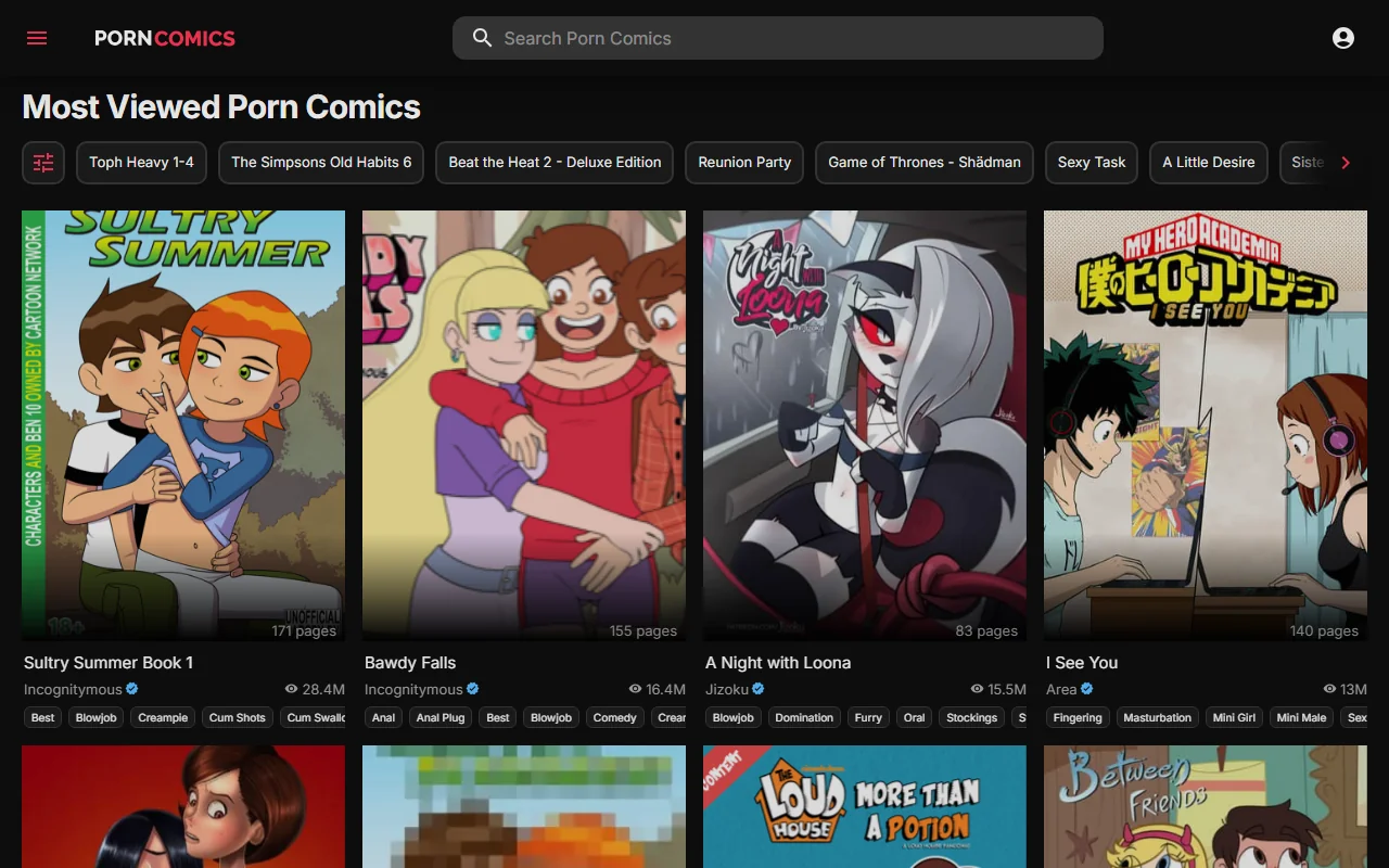 Screenshot: Porncomicseu Website Review Screenshot of Porncomicseu Website Review